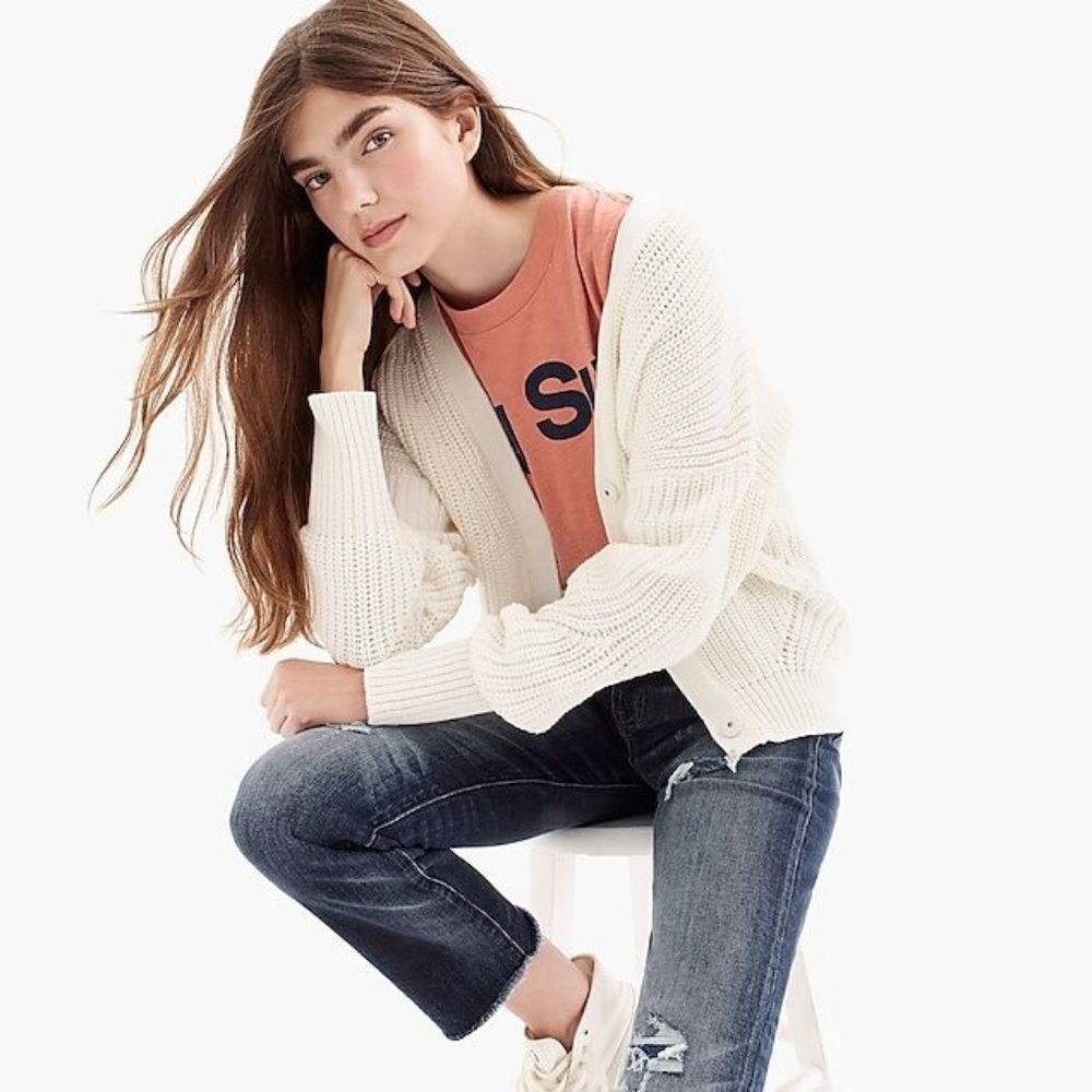 JCrew Point Sur Ribbed Cardigan